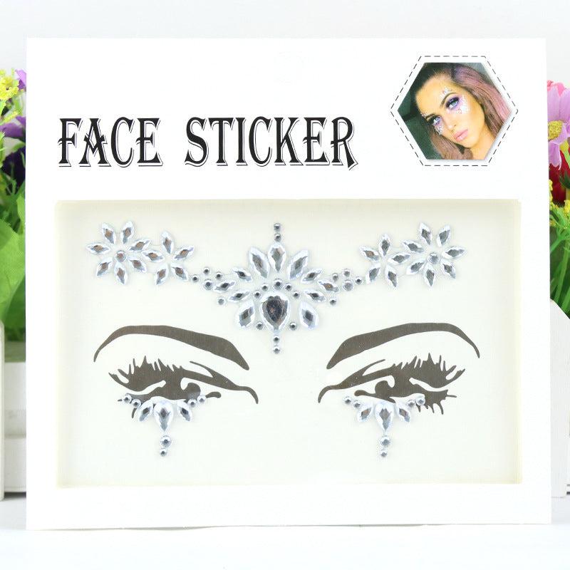3D Eye Rhinestone Stickers Acrylic Face Drill Sticker DIY Makeup Decoration
