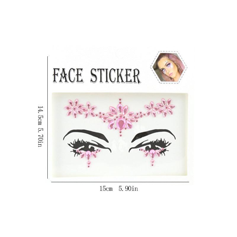 3D Eye Rhinestone Stickers Acrylic Face Drill Sticker DIY Makeup Decoration