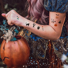 10 Sheets Halloween Cartoon Pattern Temporary Tattoo Stickers