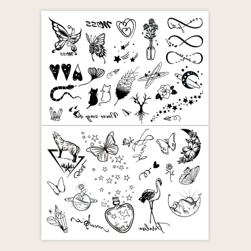 Mini Tattoos Set - Stylish Designs for Fingers, Wrists, Ears & More