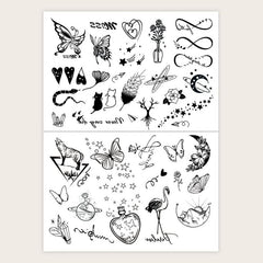 Mini Tattoos Set - Stylish Designs for Fingers, Wrists, Ears & More