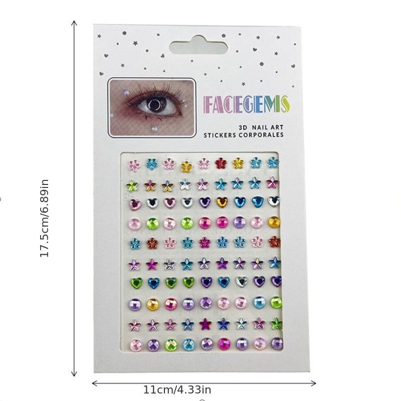 Rhinestone Eye Makeup Stickers for Fairy Finish