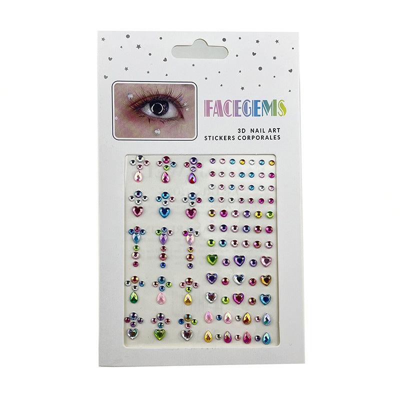 Rhinestone Eye Makeup Stickers for Fairy Finish