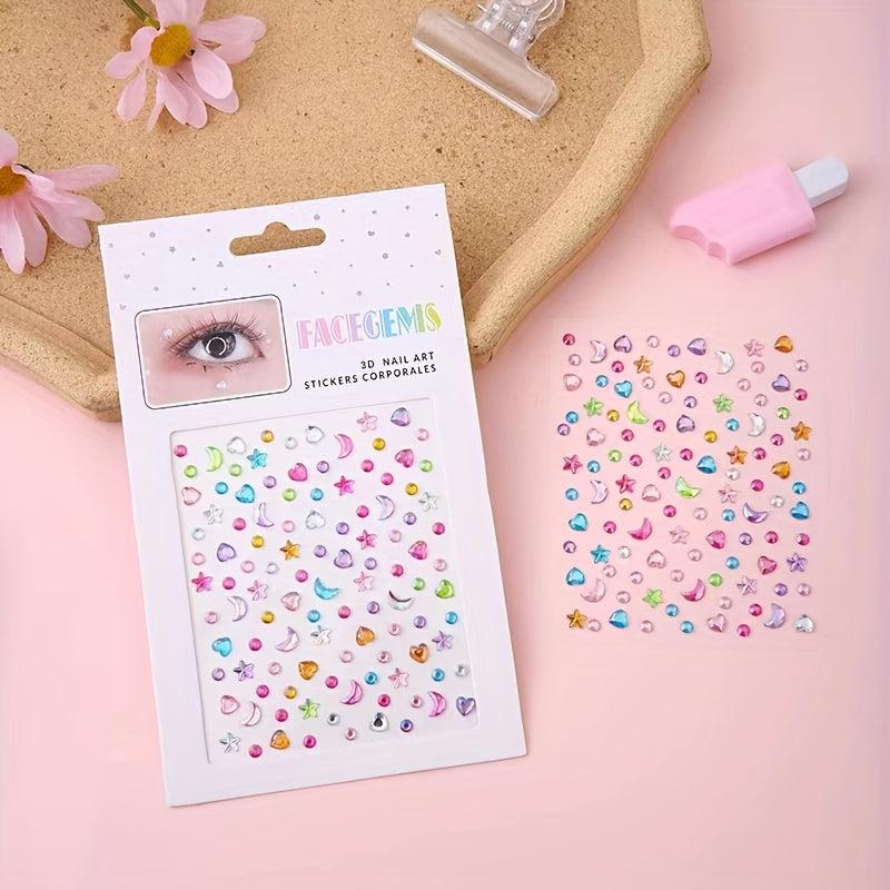 Rhinestone Eye Makeup Stickers for Fairy Finish