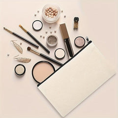 12pcs Set Blank Canvas Pencil Makeup Bags 20.83x11.94cm DIY Toiletry Organizer