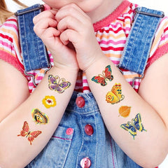 8Pcs Butterfly Metallic Temporary Tattoo Sticker Bronzing Butterfly 100 Pattern