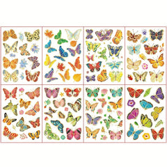 8Pcs Butterfly Metallic Temporary Tattoo Sticker Bronzing Butterfly 100 Pattern