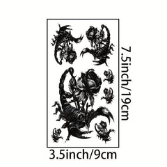 8 Sheets Deadly Waterproof Temporary Tattoo Stickers for Party Activities