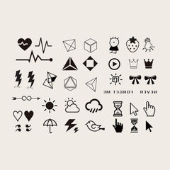 Small Pattern Tattoo Stickers for Ears Fingers Wrist