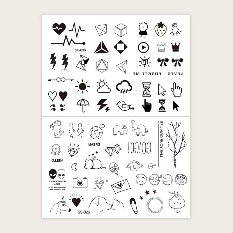 Small Pattern Tattoo Stickers for Ears Fingers Wrist