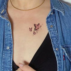 2 PCS Butterfly Pattern Temporary Tattoos