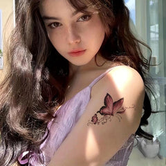 2 PCS Butterfly Pattern Temporary Tattoos