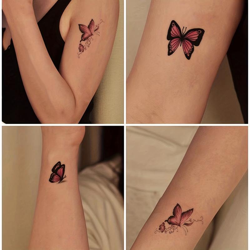 2 PCS Butterfly Pattern Temporary Tattoos