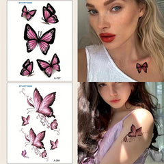 2 PCS Butterfly Pattern Temporary Tattoos