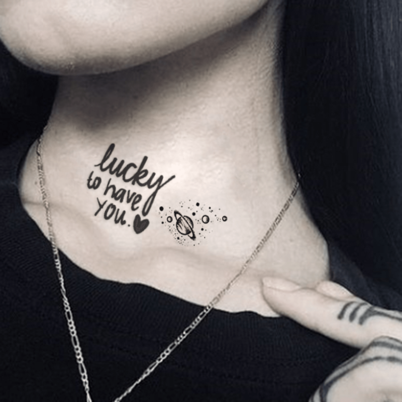 2 Pcs Small Pattern Tattoo Stickers for Ears Fingers Wrist