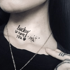 2 Pcs Small Pattern Tattoo Stickers for Ears Fingers Wrist