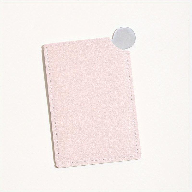 Portable Stainless Steel Makeup Mirror with Sleeve, Travel Vanity Mirror