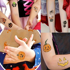 Glitter Halloween Tattoos For Boys Girls Stickers