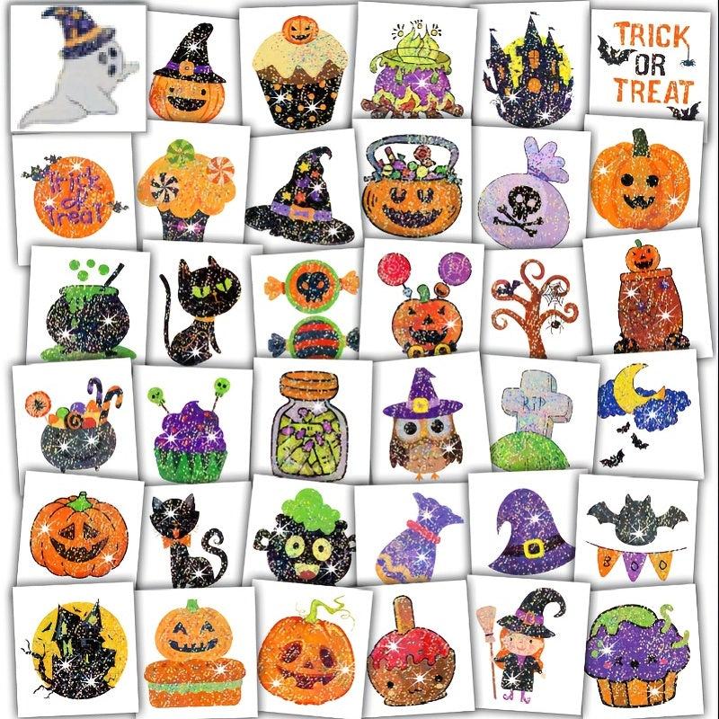 Glitter Halloween Tattoos For Boys Girls Stickers