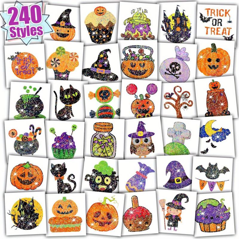 Glitter Halloween Tattoos For Boys Girls Stickers