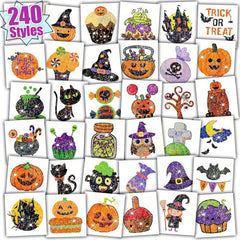 Glitter Halloween Tattoos For Boys Girls Stickers