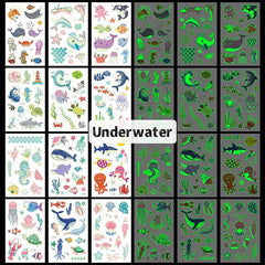 Glow Mermaid Temporary Tattoos Underwater Sea Party Supplies