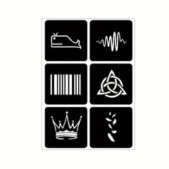 20 Sheets Tattoo Stencil Kit Reusable Airbrush Temporary Tattoos Stencils
