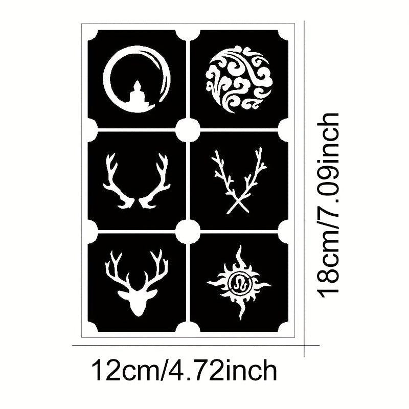 20 Sheets Tattoo Stencil Kit Reusable Airbrush Temporary Tattoos Stencils