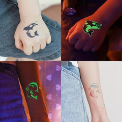 12 Sheets Ocean Animals Temporary Tattoo Stickers Under Sea World Birthday Party