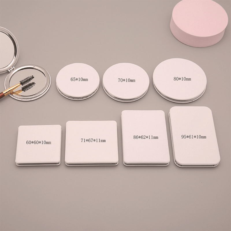 Compact PU Double Sided Cosmetic Mirror for Travel