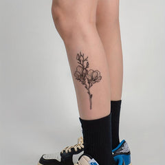 Flower Pattern Temporary Tattoo Sticker 1 Sheet