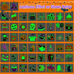 50 PCS Halloween Glow Tattoos for Party Decorations - Trick Or Treat Supplies
