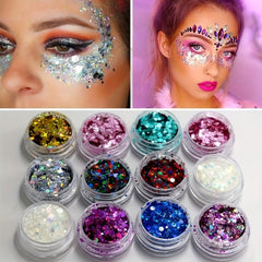 Face Jewelry Pigment Body Face Sequins Glitter Halloween Makeup