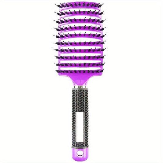 Curved Boar Bristle Hair Comb for Detangling All Hair Types
