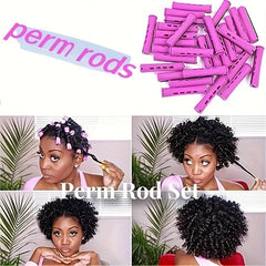 Purple Perm Rods Cold Wave Rods Hair Roller Curlers DIY Stying Tools