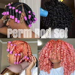 Purple Perm Rods Cold Wave Rods Hair Roller Curlers DIY Stying Tools