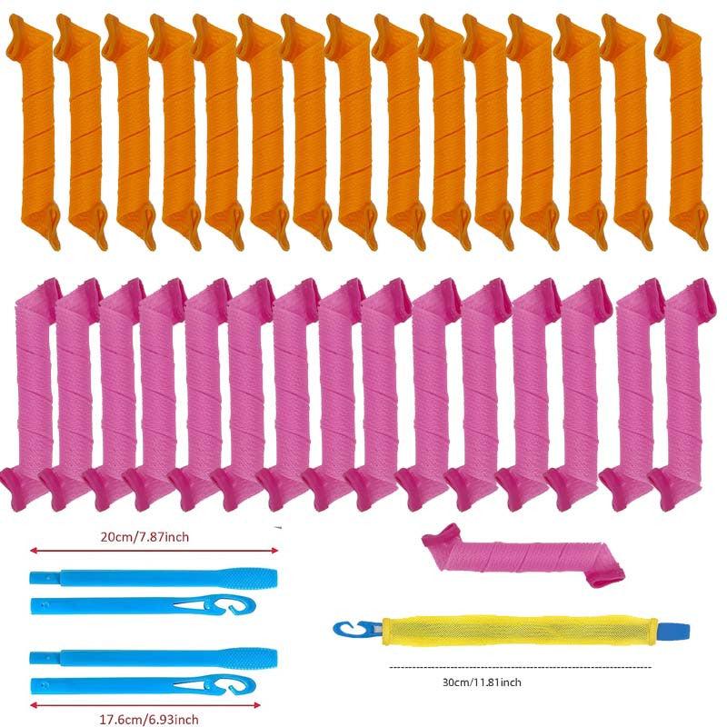 No Heat Hair Curlers Spiral Curlers with Styling Hooks - 40 PCS