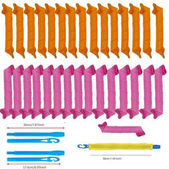 No Heat Hair Curlers Spiral Curlers with Styling Hooks - 40 PCS
