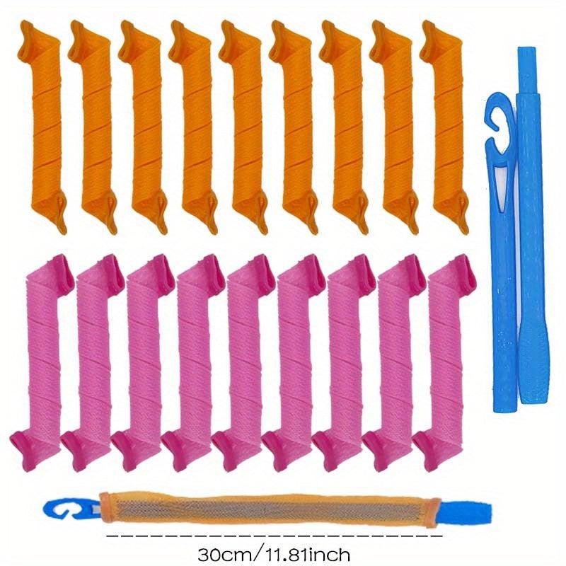 No Heat Hair Curlers Spiral Curlers with Styling Hooks - 40 PCS