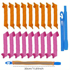 No Heat Hair Curlers Spiral Curlers with Styling Hooks - 40 PCS