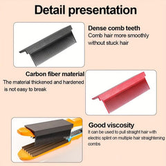 2pcs V Type Hair Straightener Comb Barber Straightening Comb Attachment