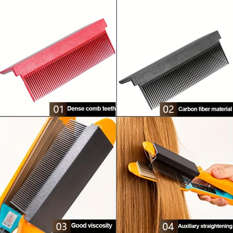 2pcs V Type Hair Straightener Comb Barber Straightening Comb Attachment