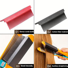 2pcs V Type Hair Straightener Comb Barber Straightening Comb Attachment