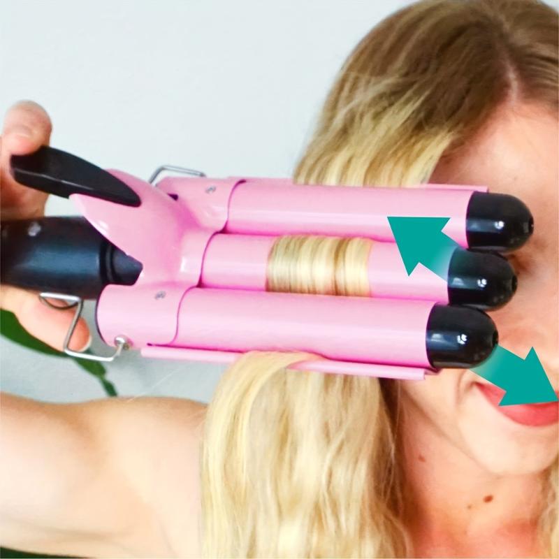 3 Barrel Curling Iron Hair Crimper Professional Hair Curling Wand