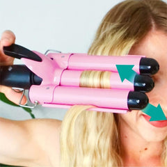 3 Barrel Curling Iron Hair Crimper Professional Hair Curling Wand