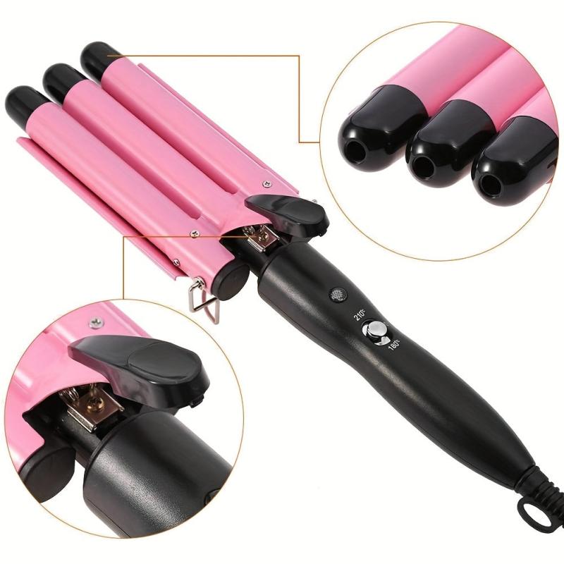 3 Barrel Hair Curling Iron Wand Waver Hair Curler Crimper 22mm