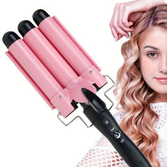 3 Barrel Hair Curling Iron Wand Waver Hair Curler Crimper 22mm