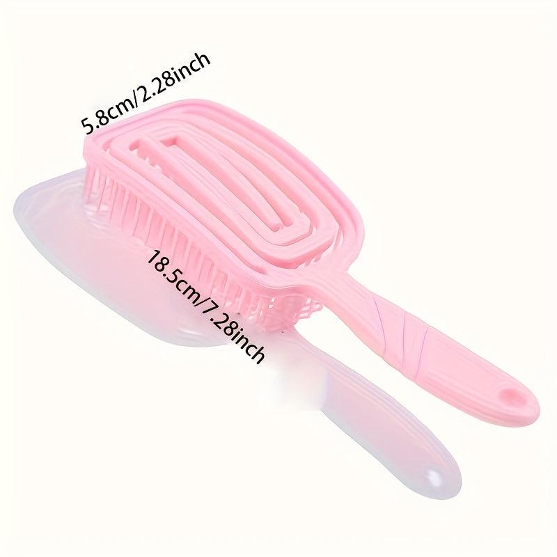 Single Slit Hair Brush Wide Vent Detangler Flexible Bristles Scalp Massage