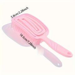 Single Slit Hair Brush Wide Vent Detangler Flexible Bristles Scalp Massage