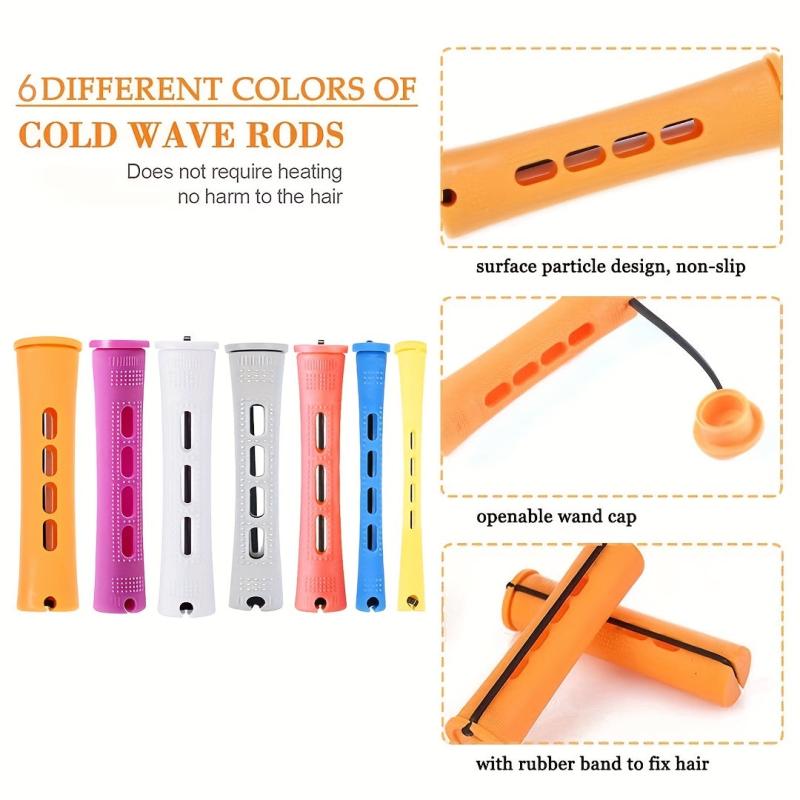 10pcs Long Perm Rods Cold Wave Hair Curling Roller Hairdressing Tools